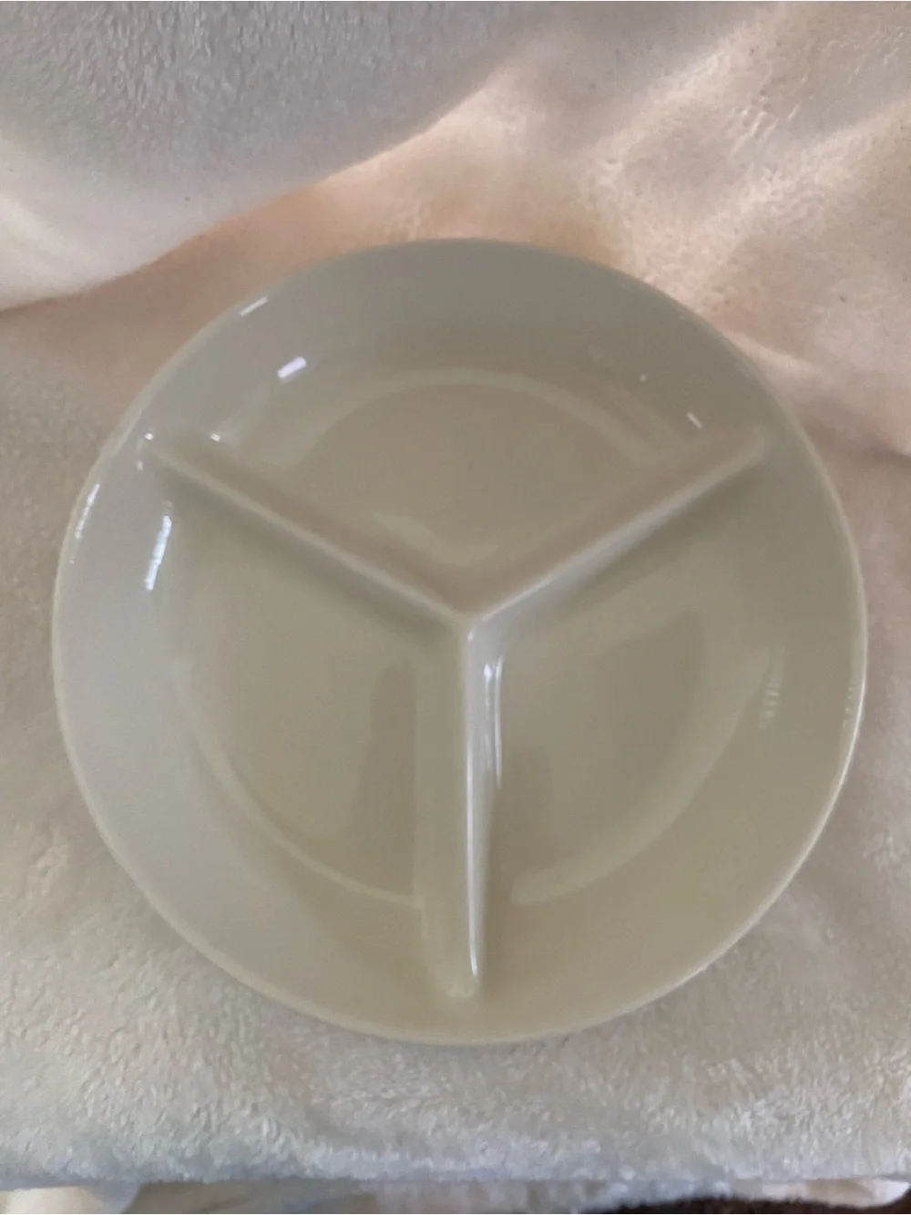 Lenox Cream Three-Section Round Serving Dish
